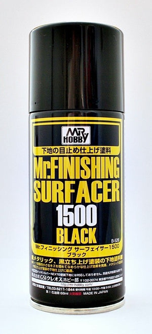 MR.FINISHING SURFACER 1500 BLACK 170ML SPRAY