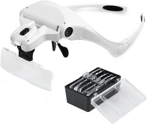 LED Magnifier 5 Lenses White